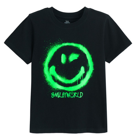 Тениска с къс ръкав SMILEY, цвят: Черен