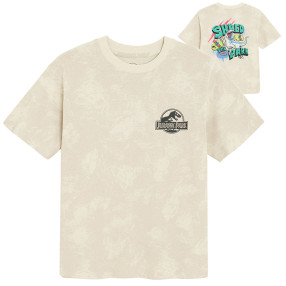 Тениска с къс ръкав JURASSIC WORLD, цвят: Бежов