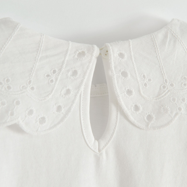 Блуза с дълъг ръкав, цвят: Бял