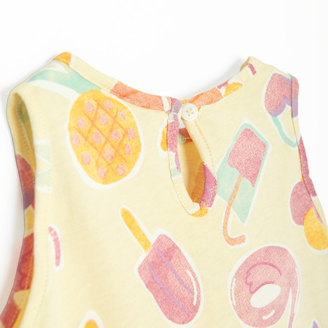 Рокля без ръкав, цвят: Жълт