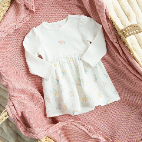 Боди с дълъг ръкав, цвят: Бял