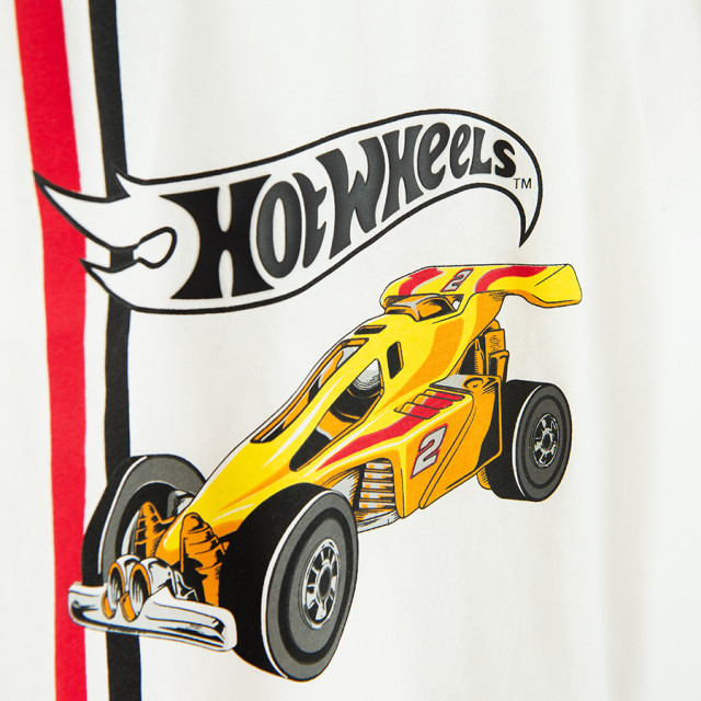 Тениска с къс ръкав HOT WHEELS, цвят: Бял