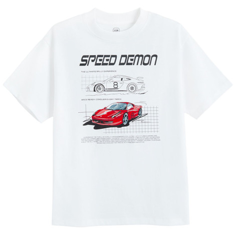 Тениска с къс ръкав, цвят: Бял