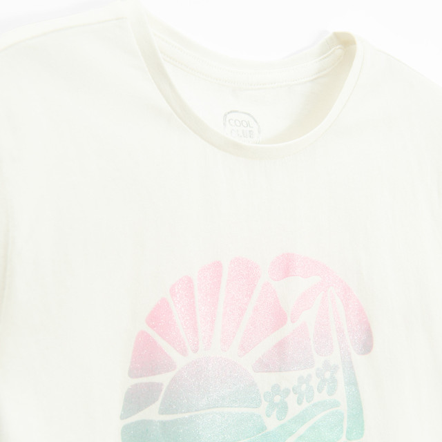 Тениска с къс ръкав, цвят: Бял