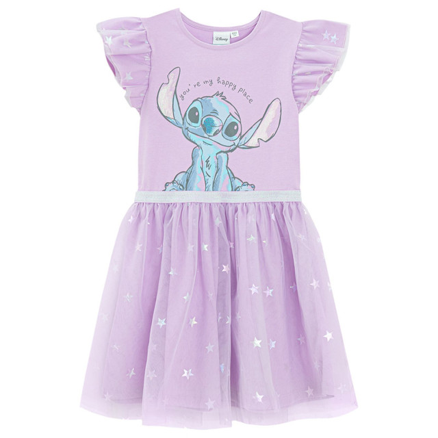 Рокля с къс ръкав LILO & STITCH, цвят: Виолетов