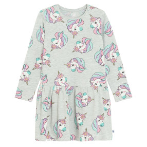 Рокля с дълъг ръкав, цвят: Сив