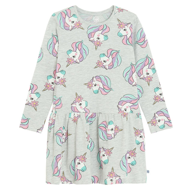 Рокля с дълъг ръкав, цвят: Сив