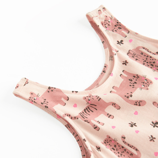 Рокля без ръкав, цвят: Розов