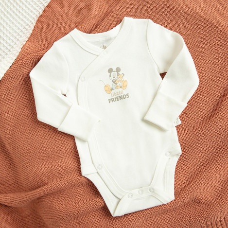 Боди с дълъг ръкав 2бр. MICKEY&FRIENDS, цвят: Бял