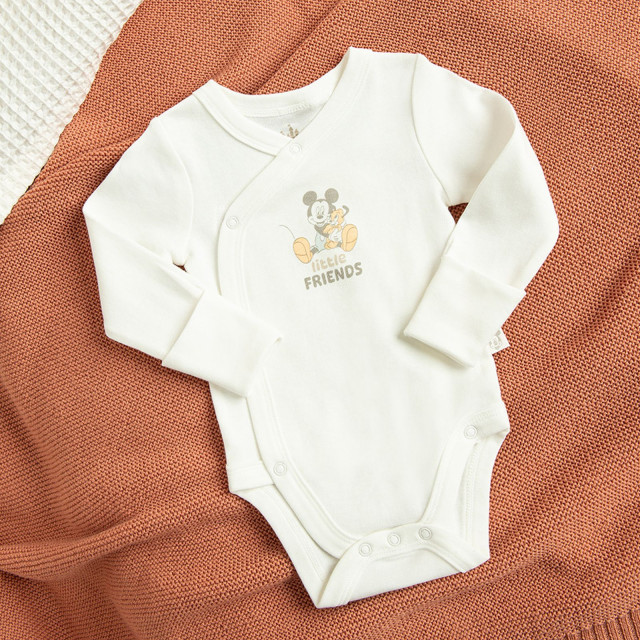 Боди с дълъг ръкав 2бр. MICKEY&FRIENDS, цвят: Бял