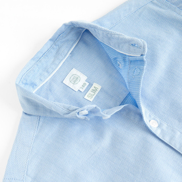 Риза с дълъг ръкав, цвят: Светло син