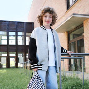 Яке, цвят: Сив меланж