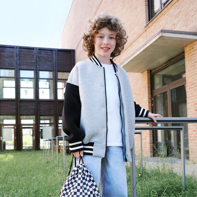 Яке, цвят: Сив меланж