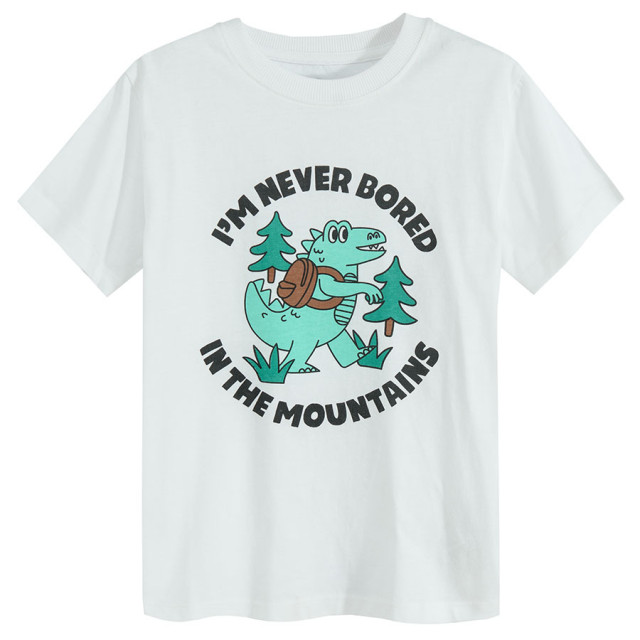 Тениска с къс ръкав, цвят: Екрю