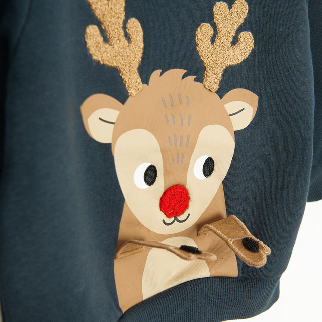 Блуза с дълъг ръкав, цвят: Син