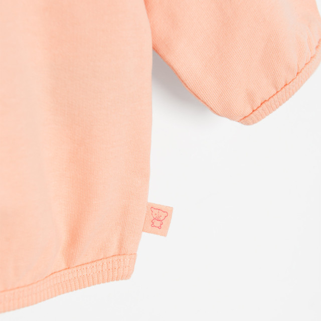 Блуза с дълъг ръкав, цвят: Праскова