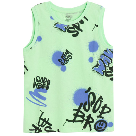 Тениска без ръкав, цвят: Зелен