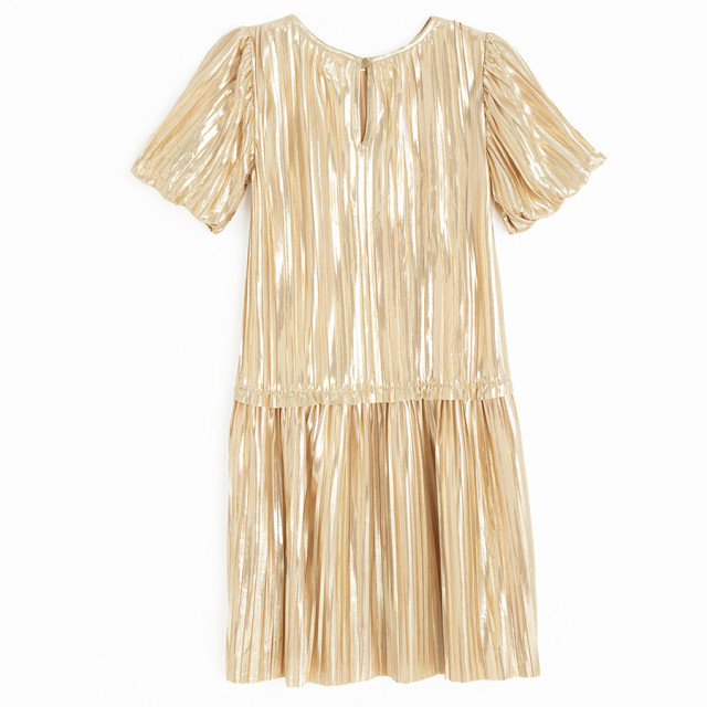 Рокля с къс ръкав, цвят: Златен