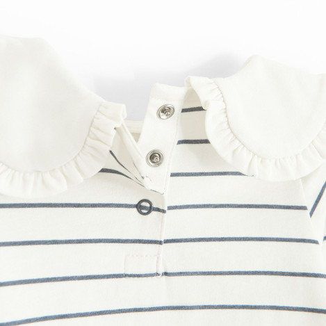 Блуза с дълъг ръкав, цвят: Бял