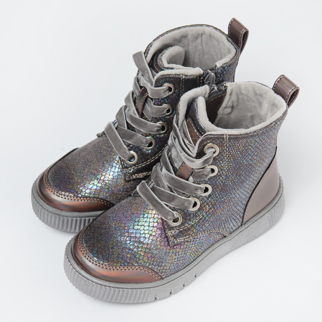 Високи обувки, цвят: Сив