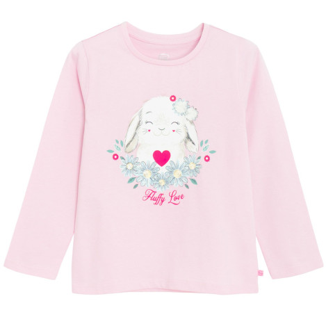 Тениска с дълъг ръкав, цвят: Розов