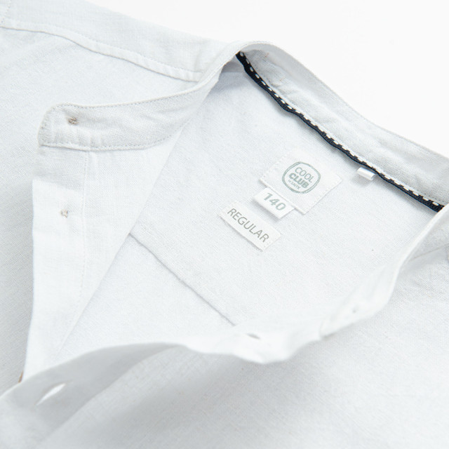 Риза с къс ръкав, цвят: Бял