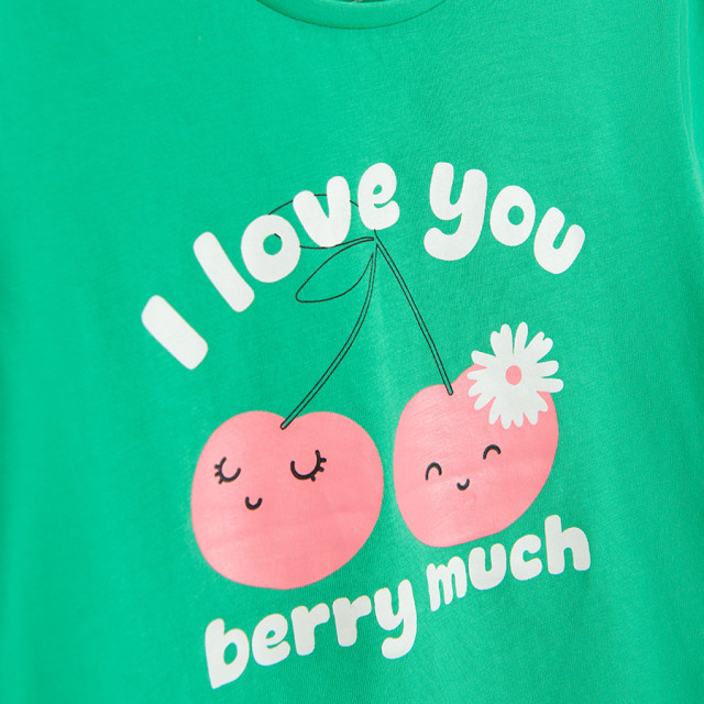 Тениска с къс ръкав, цвят: Зелен