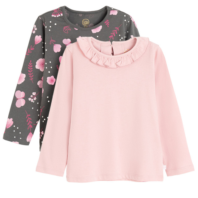 Тениска с дълъг ръкав 2бр., цвят: Микс