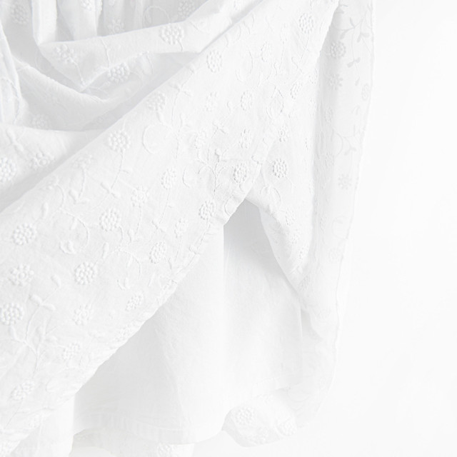 Рокля с къс ръкав, цвят: Бял