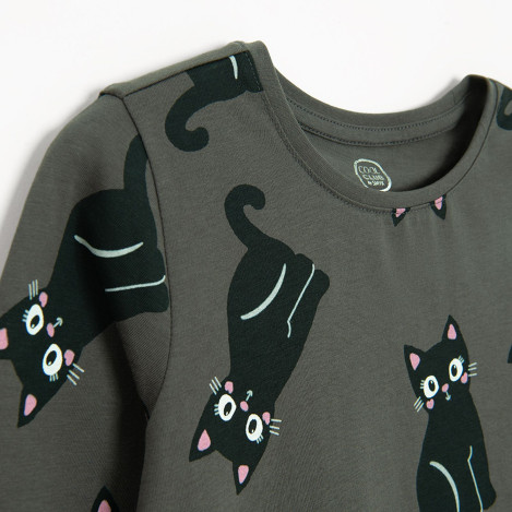 Рокля с дълъг ръкав, цвят: Сив