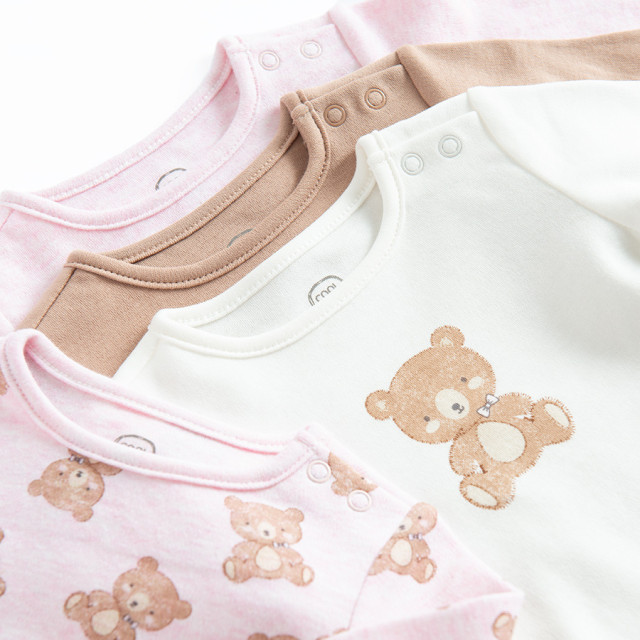 Боди с дълъг ръкав 4бр., цвят: Микс