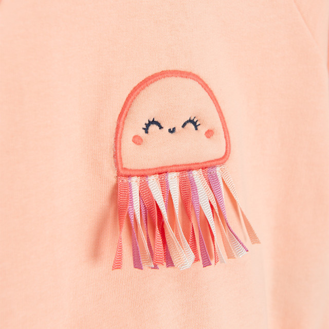 Блуза с дълъг ръкав, цвят: Праскова