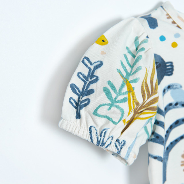 Боди с къс ръкав, цвят: Кремав