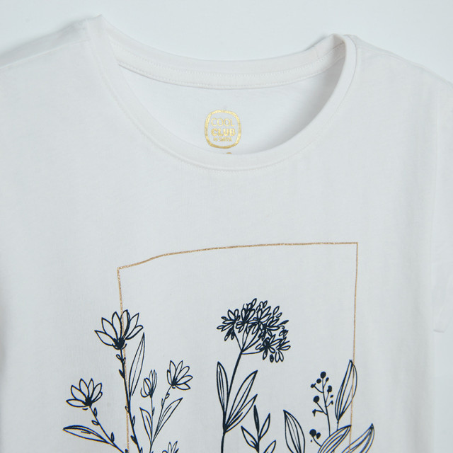 Тениска с къс ръкав, цвят: Бял