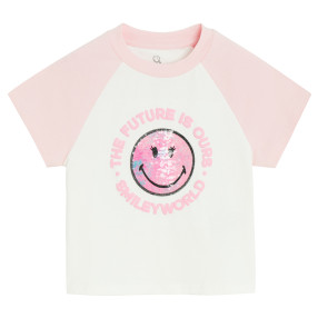 Тениска с къс ръкав SMILEY, цвят: Бял