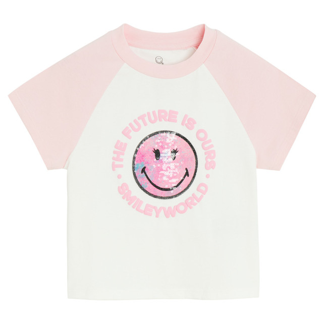 Тениска с къс ръкав SMILEY, цвят: Бял