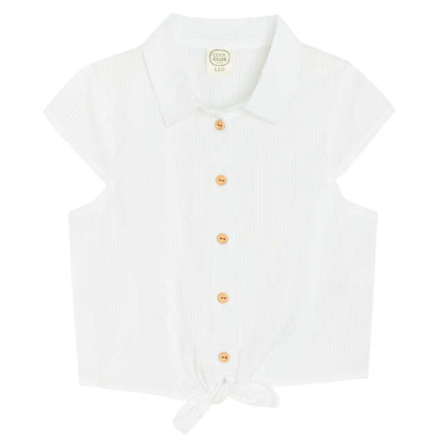 Блуза с къс ръкав, цвят: Бял