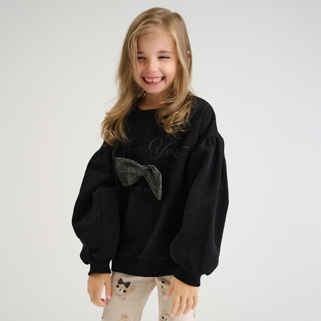 Блуза с дълъг ръкав, цвят: Черен