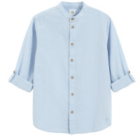 Риза с дълъг ръкав, цвят: Светло син