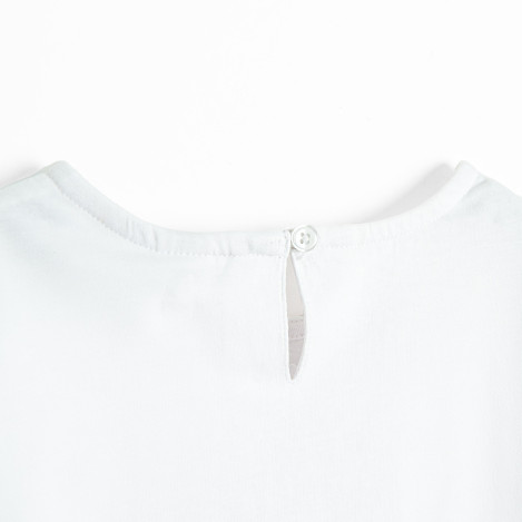 Блуза с дълъг ръкав, цвят: Бял