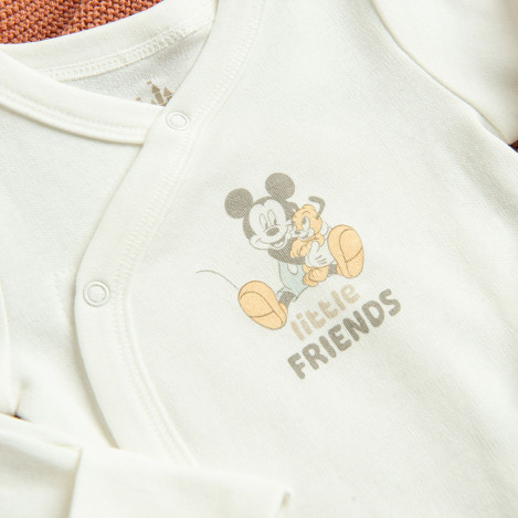Боди с дълъг ръкав 2бр. MICKEY&FRIENDS, цвят: Бял