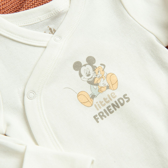 Боди с дълъг ръкав 2бр. MICKEY&FRIENDS, цвят: Бял