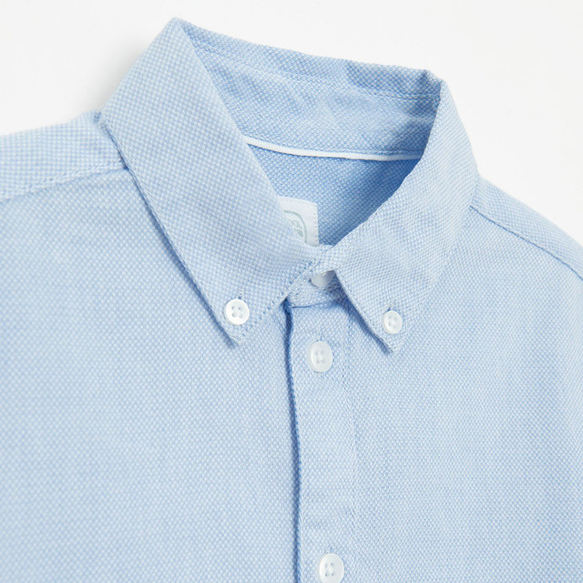 Риза с дълъг ръкав, цвят: Светло син