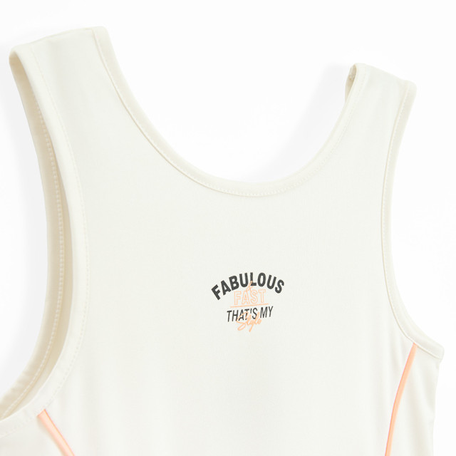 Рокля без ръкав, цвят: Бял