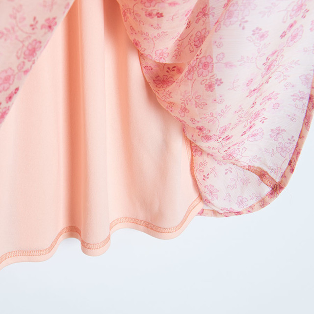 Рокля с къс ръкав, цвят: Розов