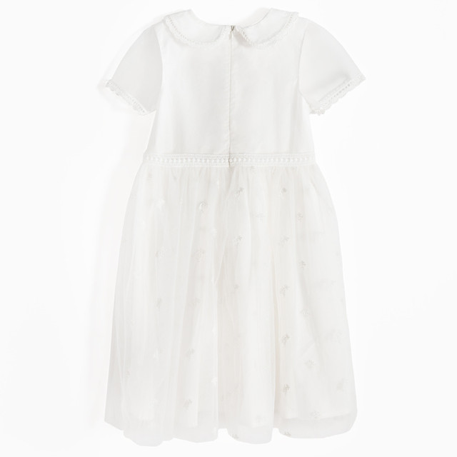 Рокля с къс ръкав, цвят: Бял