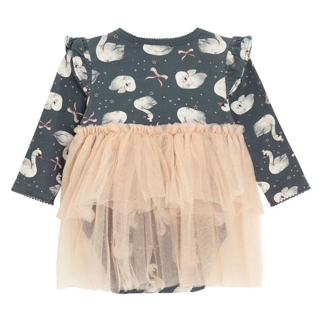 Боди с дълъг ръкав, цвят: Сив