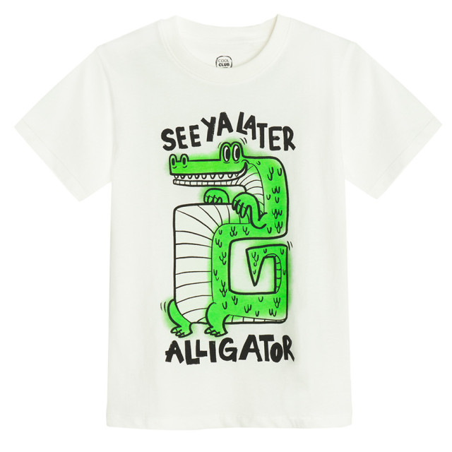 Тениска с къс ръкав, цвят: Бял