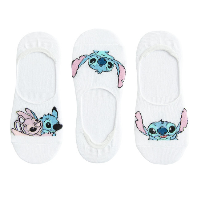 Чорапи невидимки 3бр. LILO & STITCH, цвят: Бял