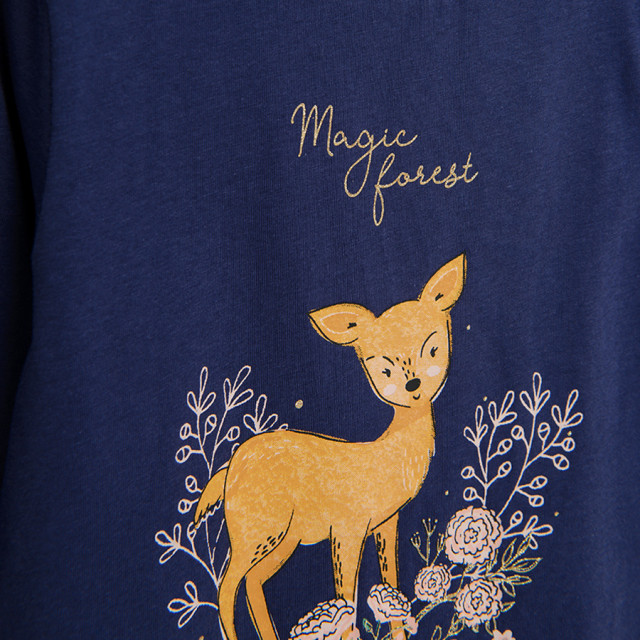 Тениска с дълъг ръкав, цвят: Морско син